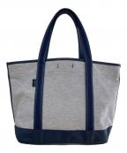 PORTERポーター）の古着「BOYFRIEND TOTE CHAMBRAY (M)/トートバッグ」｜グレー×ネイビー