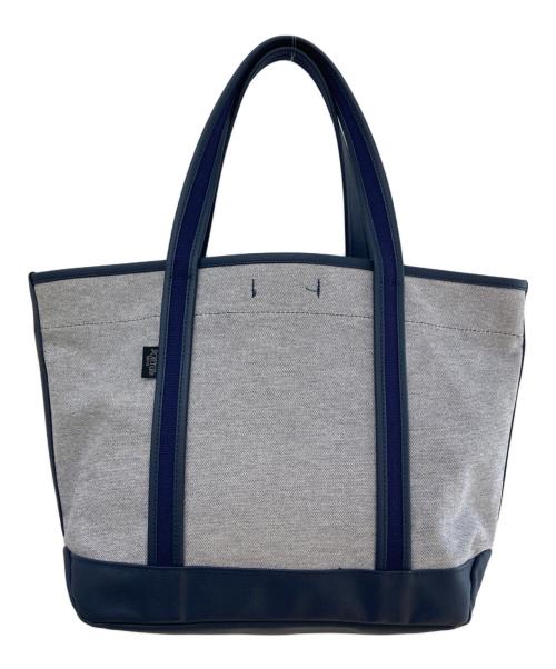 PORTER（ポーター）PORTER (ポーター) BOYFRIEND TOTE CHAMBRAY (M)/トートバッグ グレー×ネイビーの古着・服飾アイテム