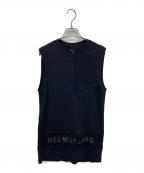 HELMUT LANGヘルムートラング）の古着「メッシュ切替ノースリーブカットソー」｜ブラック