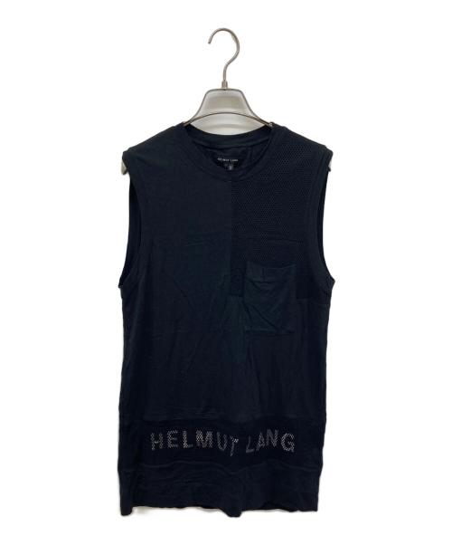HELMUT LANG（ヘルムートラング）HELMUT LANG (ヘルムートラング) メッシュ切替ノースリーブカットソー ブラック サイズ:Sの古着・服飾アイテム