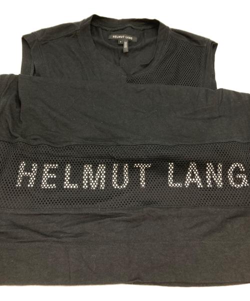 HELMUT LANG（ヘルムートラング）HELMUT LANG (ヘルムートラング) メッシュ切替ノースリーブカットソー ブラック サイズ:Sの古着・服飾アイテム
