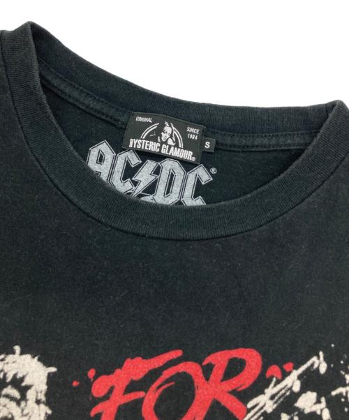 Hysteric Glamour（ヒステリックグラマー）Hysteric Glamour (ヒステリックグラマー) AC/DC (エーシー・ディーシー) プリントTシャツ ブラック サイズ:Ｓの古着・服飾アイテム