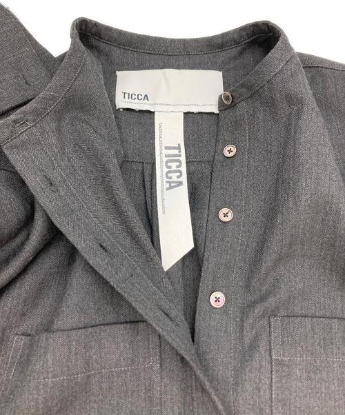 ticca（ティッカ）ticca (ティッカ) プルオーバーシャツワンピース グレー サイズ:Freeの古着・服飾アイテム