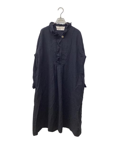 Dahl’ia（ダリア）Dahl’ia (ダリア) フリルカラーワンピース ブラック サイズ:FREEの古着・服飾アイテム