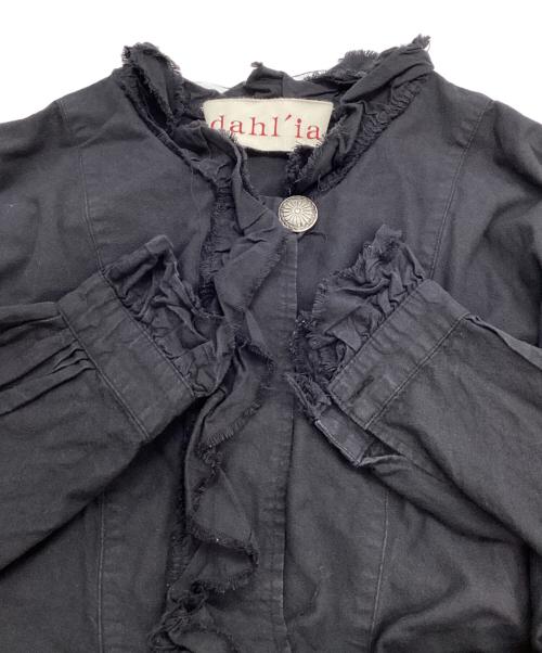 Dahl’ia（ダリア）Dahl’ia (ダリア) フリルカラーワンピース ブラック サイズ:FREEの古着・服飾アイテム