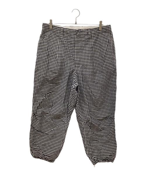 HAVERSACK（ハバーサック）HAVERSACK (ハバーサック) コットンシルクギンガムチェックワークパンツ ブラック×ベージュ サイズ:SIZE 1の古着・服飾アイテム