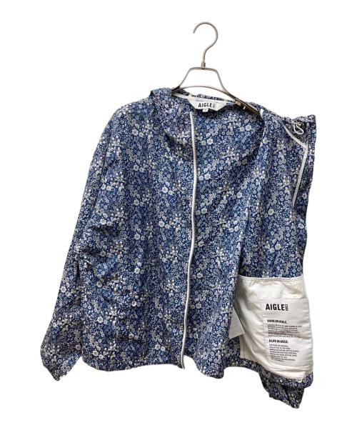 AIGLE（エーグル）AIGLE (エーグル) 撥水リバティプリントフーデッドジャケット ネイビー サイズ:38の古着・服飾アイテム
