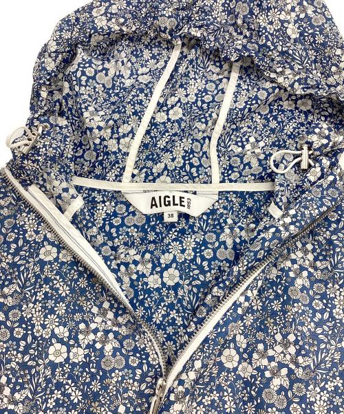 AIGLE（エーグル）AIGLE (エーグル) 撥水リバティプリントフーデッドジャケット ネイビー サイズ:38の古着・服飾アイテム