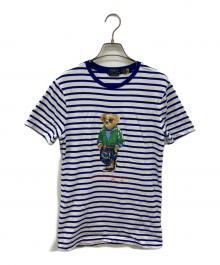 POLO RALPH LAUREN（ポロ・ラルフローレン）の古着「ポロベアプリントTシャツ」｜ホワイト×ブルー