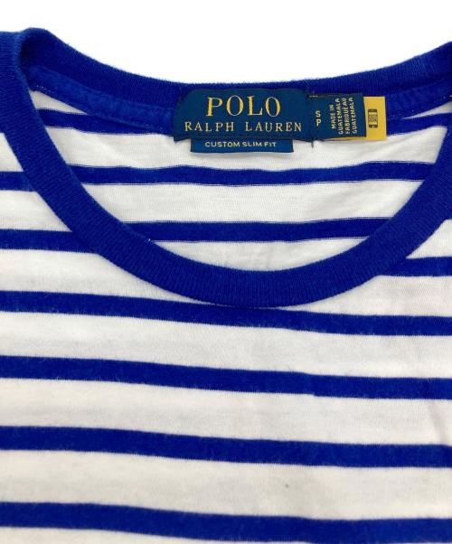 POLO RALPH LAUREN（ポロ・ラルフローレン）POLO RALPH LAUREN (ポロ・ラルフローレン) ポロベアプリントTシャツ ホワイト×ブルー サイズ:Sの古着・服飾アイテム