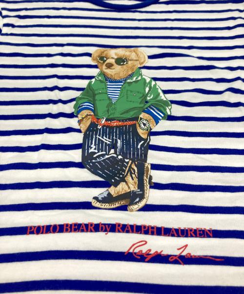 POLO RALPH LAUREN（ポロ・ラルフローレン）POLO RALPH LAUREN (ポロ・ラルフローレン) ポロベアプリントTシャツ ホワイト×ブルー サイズ:Sの古着・服飾アイテム