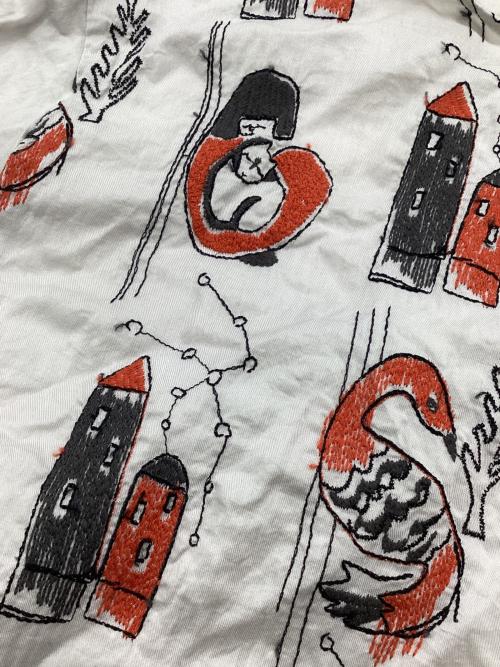 haupia（ハウピア）haupia (ハウピア) ぎゅっと 刺繍ワンピース グレー サイズ:SIZE 38の古着・服飾アイテム