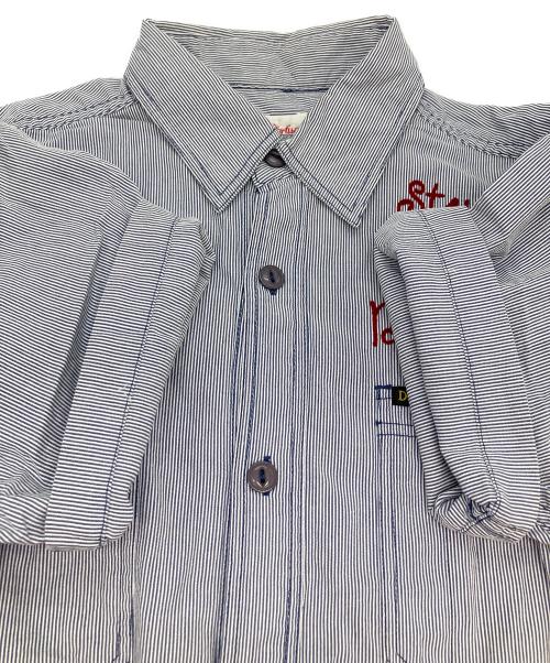 STUDIO D'ARTISAN（ステュディオダルチザン）STUDIO D'ARTISAN (ステュディオダルチザン) シャツ インディゴ×ホワイト サイズ:Mの古着・服飾アイテム