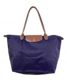 LONGCHAMP（ロンシャン）の古着「ル・プリアージュ/ナイロン舟形バッグ」｜パープル
