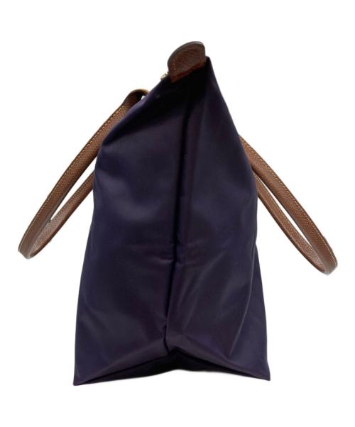 LONGCHAMP（ロンシャン）LONGCHAMP (ロンシャン) ル・プリアージュ/ナイロン舟形バッグ パープルの古着・服飾アイテム
