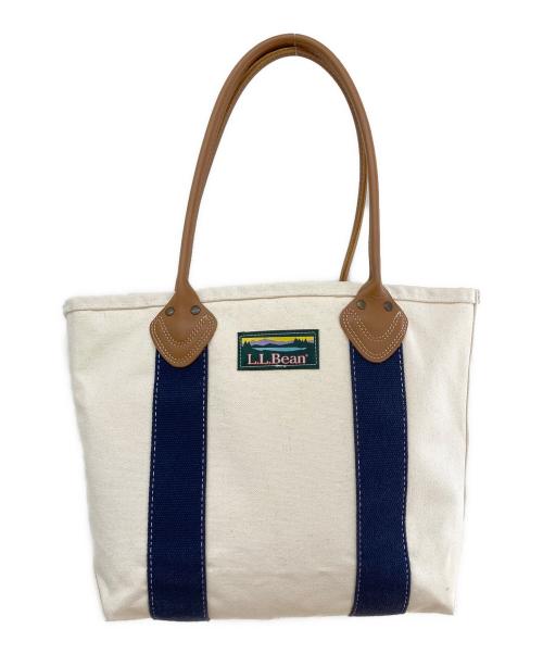 L.L.Bean（エルエルビーン）L.L.Bean (エルエルビーン) クラシック・レザー・ハンドル・カタディン・ボート・アンド・トート アイボリーの古着・服飾アイテム