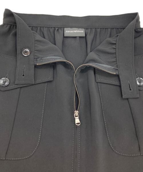 EMPORIO ARMANI（エンポリオ アルマーニ）EMPORIO ARMANI (エンポリオ アルマーニ) フロントポケットミニスカート ブラック サイズ:40の古着・服飾アイテム