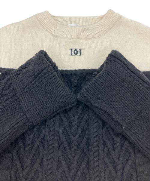 darich（ダーリッチ）Darich (ダーリッチ) ショルダーオープンニットセットアップ ブラック サイズ:FREE-Lの古着・服飾アイテム