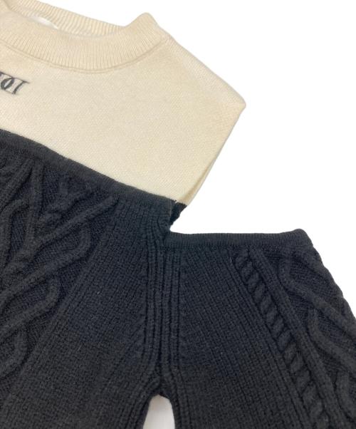 darich（ダーリッチ）Darich (ダーリッチ) ショルダーオープンニットセットアップ ブラック サイズ:FREE-Lの古着・服飾アイテム