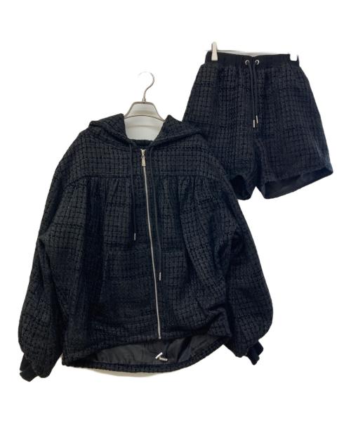 darich（ダーリッチ）Darich (ダーリッチ) ツイードカーゴセットアップ ブラック サイズ:FREE 未使用品の古着・服飾アイテム