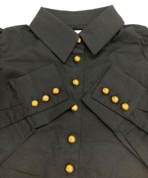 epine（エピヌ）epine (エピヌ) eボタンブラウス ブラック サイズ:‐の古着・服飾アイテム