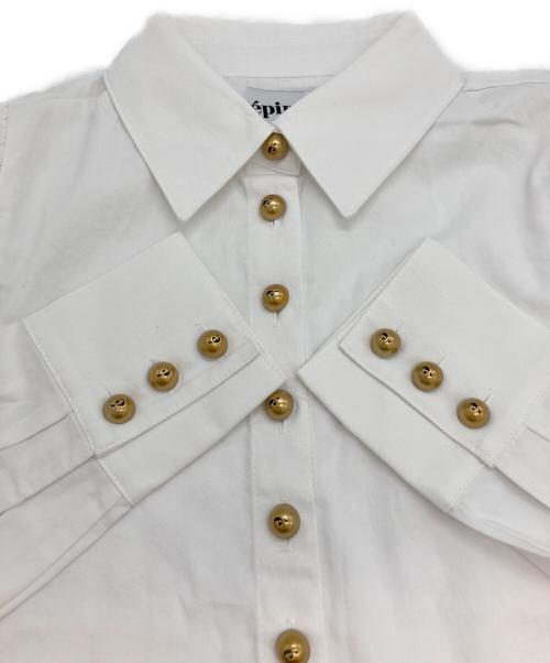 epine（エピヌ）epine (エピヌ) eボタンブラウス ホワイト サイズ:表記なしの古着・服飾アイテム