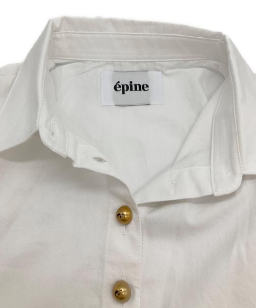 epine（エピヌ）epine (エピヌ) eボタンブラウス ホワイト サイズ:表記なしの古着・服飾アイテム