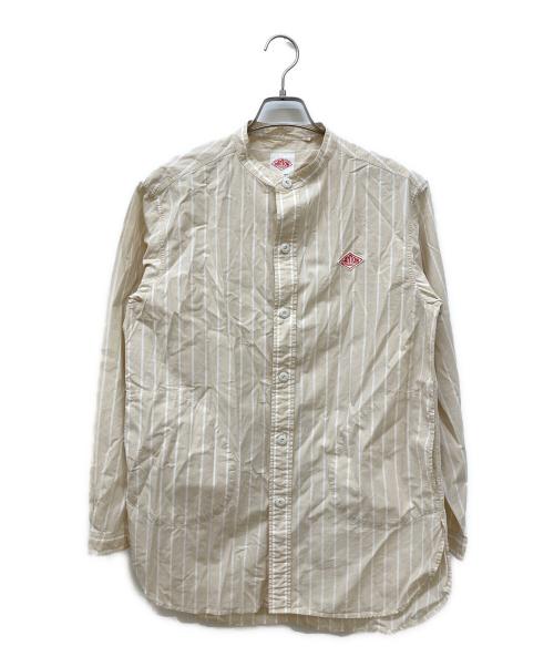 DANTON（ダントン）DANTON (ダントン) バンドカラーシャツ ベージュ サイズ:42の古着・服飾アイテム
