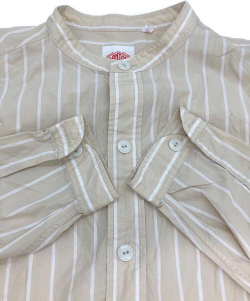 DANTON（ダントン）DANTON (ダントン) バンドカラーシャツ ベージュ サイズ:42の古着・服飾アイテム
