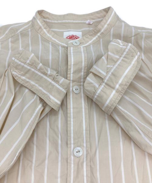 DANTON（ダントン）DANTON (ダントン) バンドカラーシャツ ベージュ サイズ:42の古着・服飾アイテム