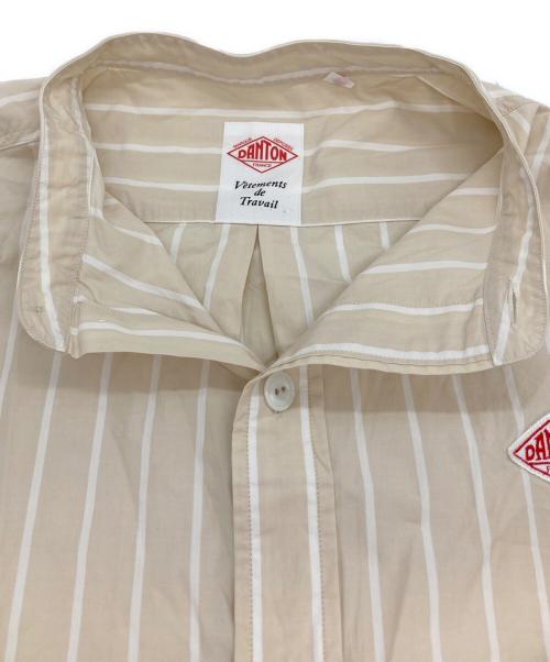 DANTON（ダントン）DANTON (ダントン) バンドカラーシャツ ベージュ サイズ:42の古着・服飾アイテム