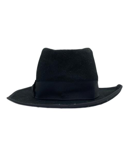 THE H.W.DOG&CO.（エイチダブリュードッグアンドコー）THE H.W.DOG&CO. (エイチダブリュードッグアンドコー) 中折れハット ブラックの古着・服飾アイテム