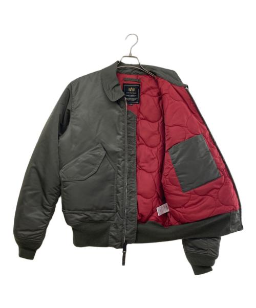 ALPHA（アルファ）ALPHA (アルファ) CWU-45/P パッチカスタム フライトジャケット カーキ サイズ:XLの古着・服飾アイテム