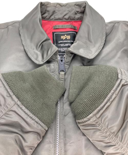 ALPHA（アルファ）ALPHA (アルファ) CWU-45/P パッチカスタム フライトジャケット カーキ サイズ:XLの古着・服飾アイテム
