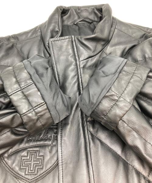 CASTELBAJAC（カステルバジャック）CASTELBAJAC (カステルバジャック) レザーダウンジャケット ブラック サイズ:5の古着・服飾アイテム