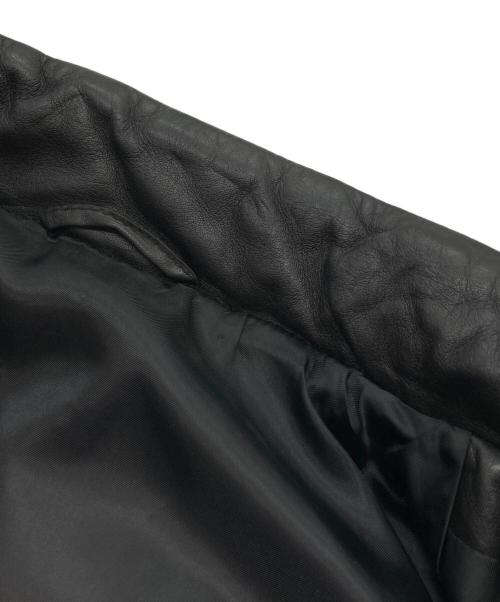 CASTELBAJAC（カステルバジャック）CASTELBAJAC (カステルバジャック) レザーダウンジャケット ブラック サイズ:5の古着・服飾アイテム