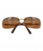CHANELシャネル）の古着「ココマーク リムレスサングラス」｜ブラウン