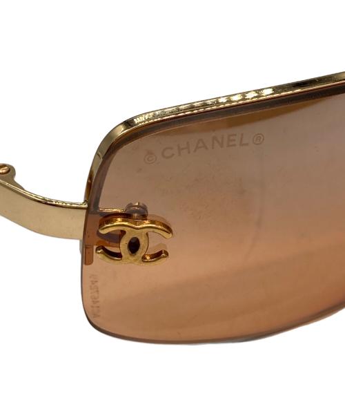 CHANEL（シャネル）CHANEL (シャネル) ココマーク リムレスサングラス ブラウン サイズ:65□15の古着・服飾アイテム