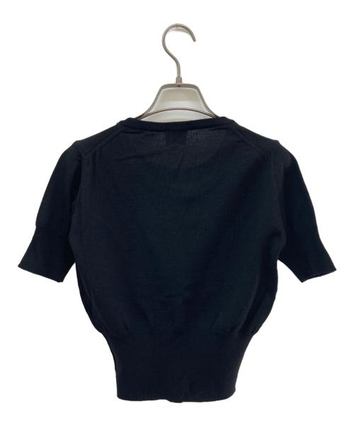 Vivienne Westwood RED LABEL（ヴィヴィアンウエストウッドレッドレーベル）Vivienne Westwood RED LABEL (ヴィヴィアンウエストウッドレッドレーベル) オーブ刺繍半袖ニット ブラック サイズ:‐の古着・服飾アイテム