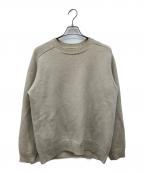 BATONERバトナ―）の古着「HEAVY WEIGHT CASHMERE CREW NECK/カシミヤニット」｜ベージュ