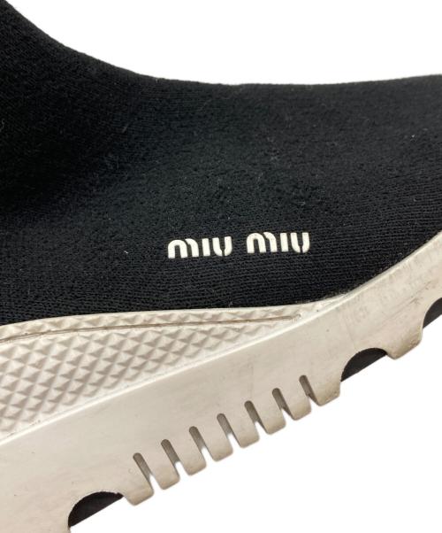 MIU MIU（ミュウミュウ）MIU MIU (ミュウミュウ) ソックススニーカー ブラック サイズ:37の古着・服飾アイテム