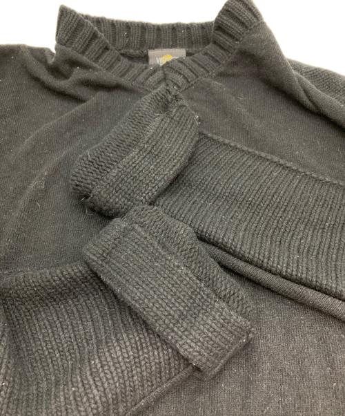 VERSACE JEANS COUTURE（ヴェルサーチ ジーンズクチュール）VERSACE JEANS COUTURE (ヴェルサーチ ジーンズクチュール) ロゴVネックニット ブラック サイズ:XLの古着・服飾アイテム
