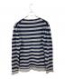 EMPORIO ARMANI (エンポリオ アルマーニ) フェイクレイヤードボーダーニット ネイビー×グレー サイズ:XL：6000円