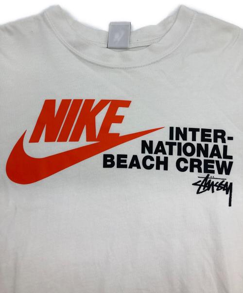 NIKE（ナイキ）NIKE (ナイキ) stussy (ステューシー) プリントTシャツ ホワイト サイズ:Mの古着・服飾アイテム