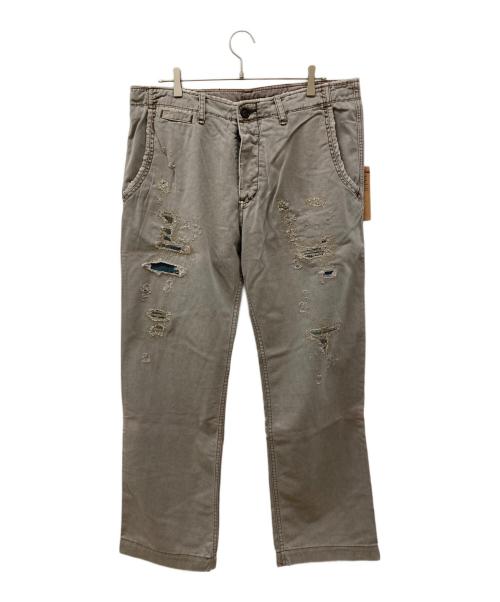 TRUE RELIGION（トゥルー レリジョン）TRUE RELIGION (トゥルー レリジョン) ダメージ加工チノパン/ROMAN PHOENIX CHINO グレー サイズ:91㎝（Ｗ36） 未使用品の古着・服飾アイテム