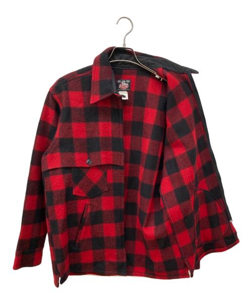 JOHNSON WOOLEN MILLS（ジョンソンウーレンミルズ）Johnson Woolen Mills (ジョンソンウーレンミルズ) バッファローチェックジャケット レッド サイズ:Mの古着・服飾アイテム