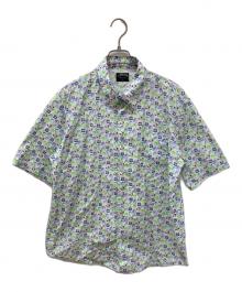 stussy（ステューシー）の古着「ベビーフェイス総柄半袖シャツ」｜グリーン