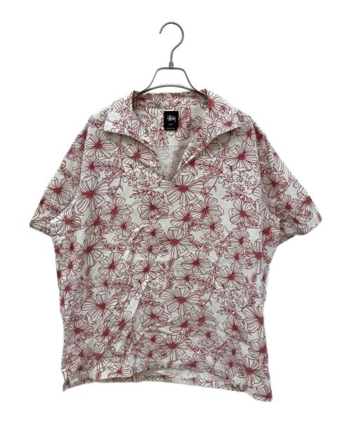 stussy（ステューシー）stussy (ステューシー) プルオーバーアロハシャツ レッド サイズ:Lの古着・服飾アイテム