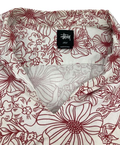 stussy（ステューシー）stussy (ステューシー) プルオーバーアロハシャツ レッド サイズ:Lの古着・服飾アイテム