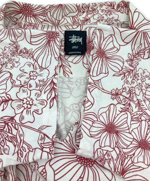 stussy（ステューシー）stussy (ステューシー) プルオーバーアロハシャツ レッド サイズ:Lの古着・服飾アイテム